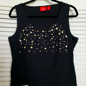 Latina Life Embellished Rib Knit Tank. Large